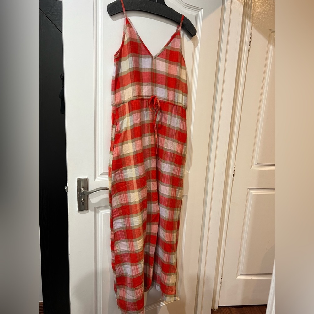 GUC Ace and Jig red plaid long dress, size M. TTS